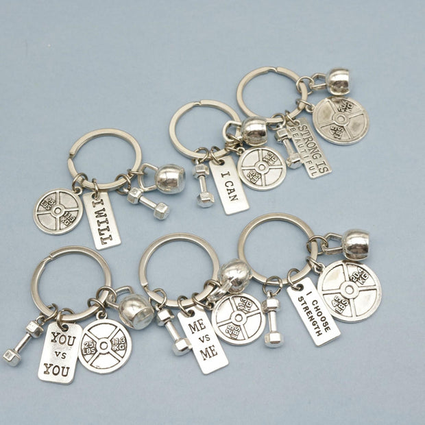 Dumbbell Keychain | Gym Fitne Charm | Classical Couple Gift