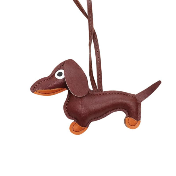 Dachshund Leather Key Chain JDC09