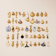 DIY Sea Creatures Pendant Steel 18K Gold Plated Women
