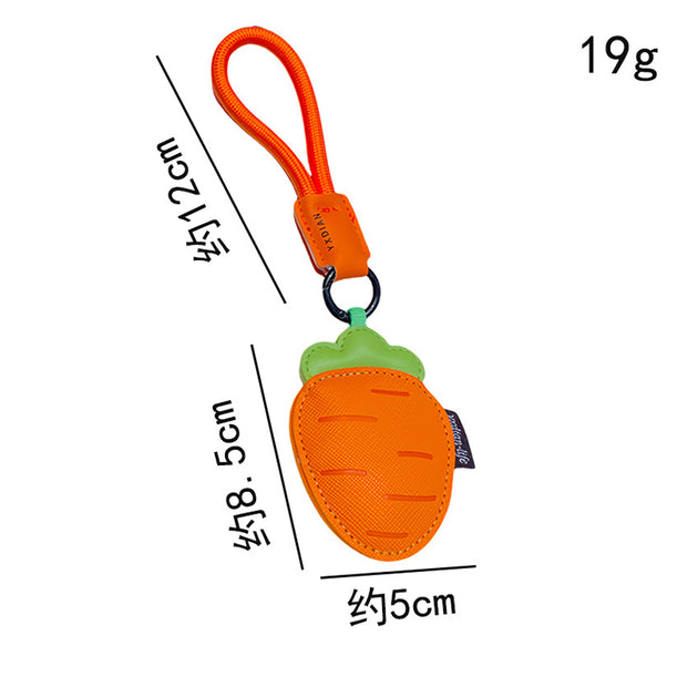 Carrot Keychain | Leather Vegetable Charm | Cute Gift