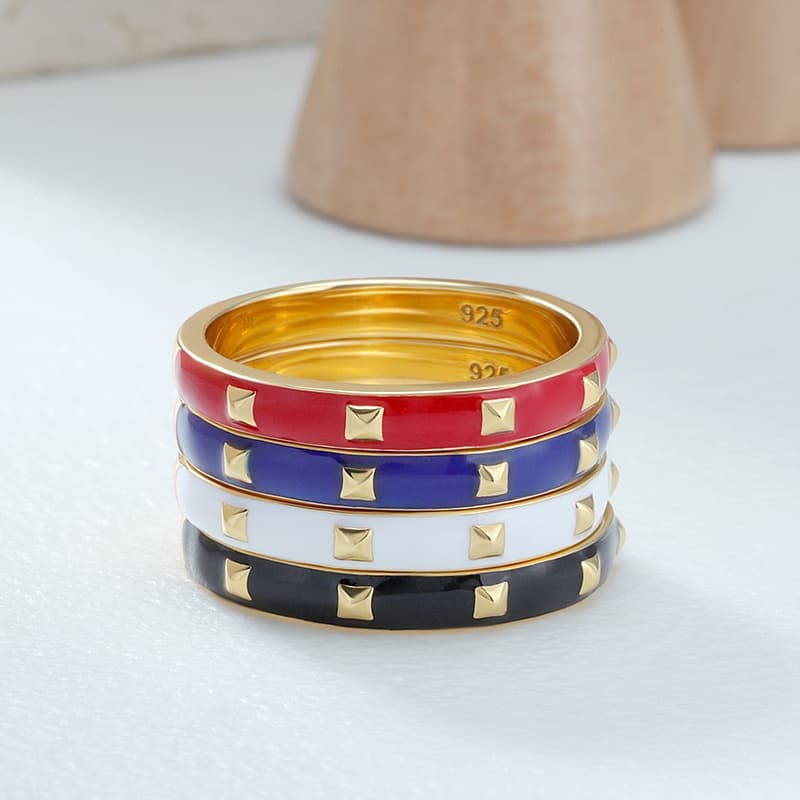 Red Enamel Ring