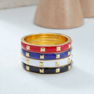 Red Enamel Ring