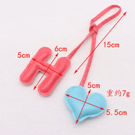 Heart Letter Keychain | Leather H Charm | Handma Toy