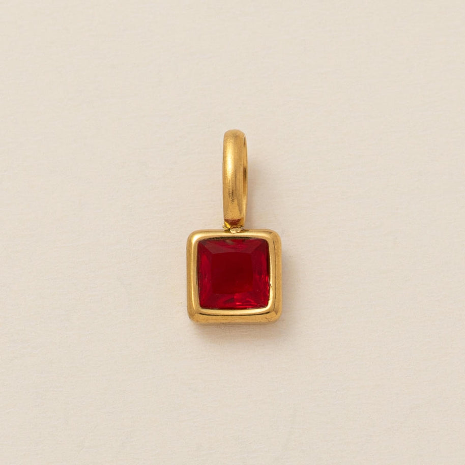 European Colorful 12 Birthstones Pendant Zircon DIY Charm