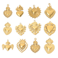 DIY Heart Pendant Steel 18K Gold Plated Handmade Jewelry