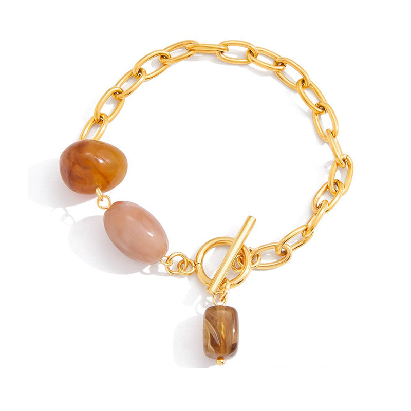 Designer OT-Lock Bracelet | Colorful Resin Bead Jewelry