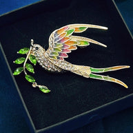 Swallow Brooch | Chinese Enamel Pin | Elegant Vintage