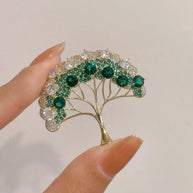 Money Tree Brooch | Crystal Plant Pin | Lucky Gift JXBS417