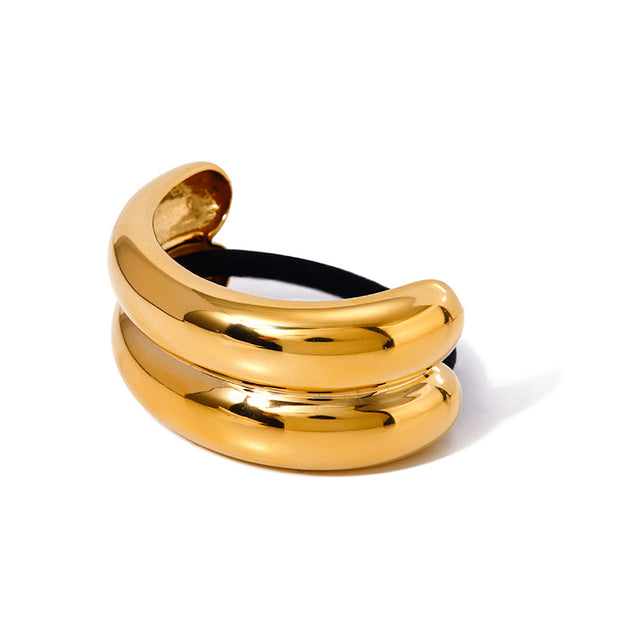 Metal Hair Tie Minimalist Ponytail Holder JXH2403004