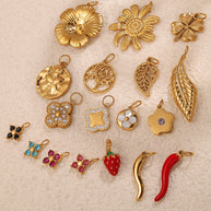 European Style Chili Pepper Pendant Steel 18K Gold JXPJ385-399