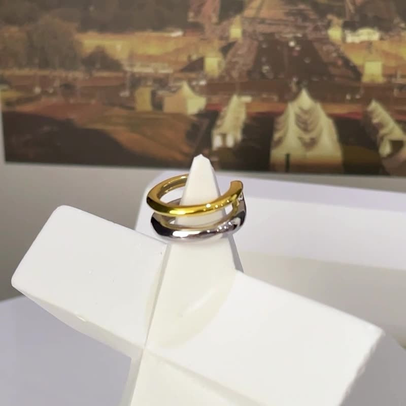 Two Tone Earring Cuff JAN5012