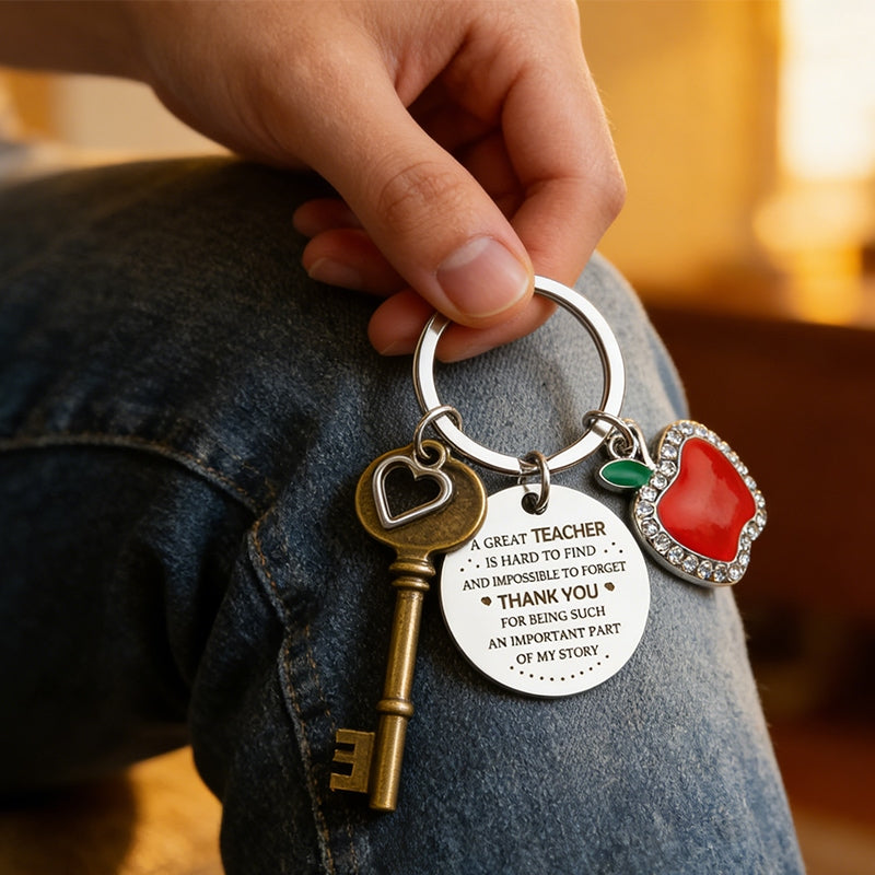 Apple Keychain | Teacher Graduation Gift | European Style