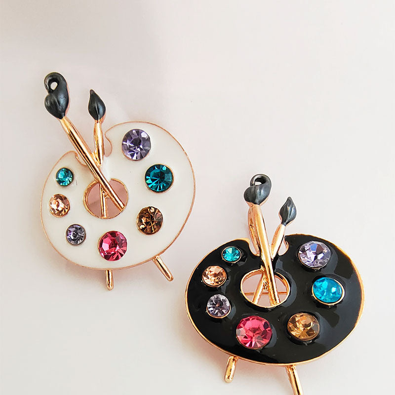 Enamel Palette Brooch | Artist Pin | Unisex Fashion JXBS425