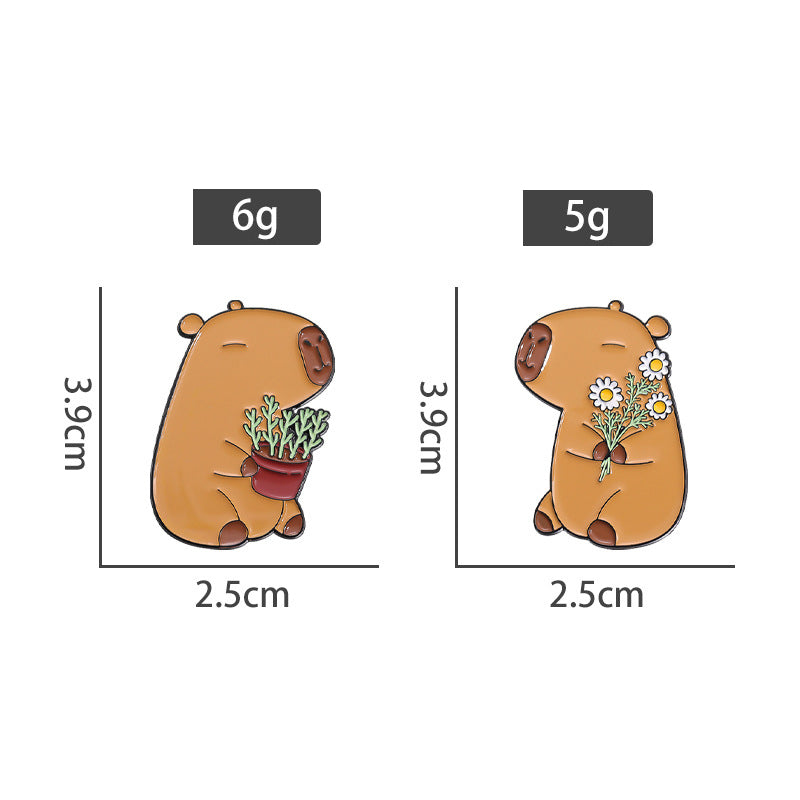 Cute Capybara Animal Brooch JJQQHXZ2354
