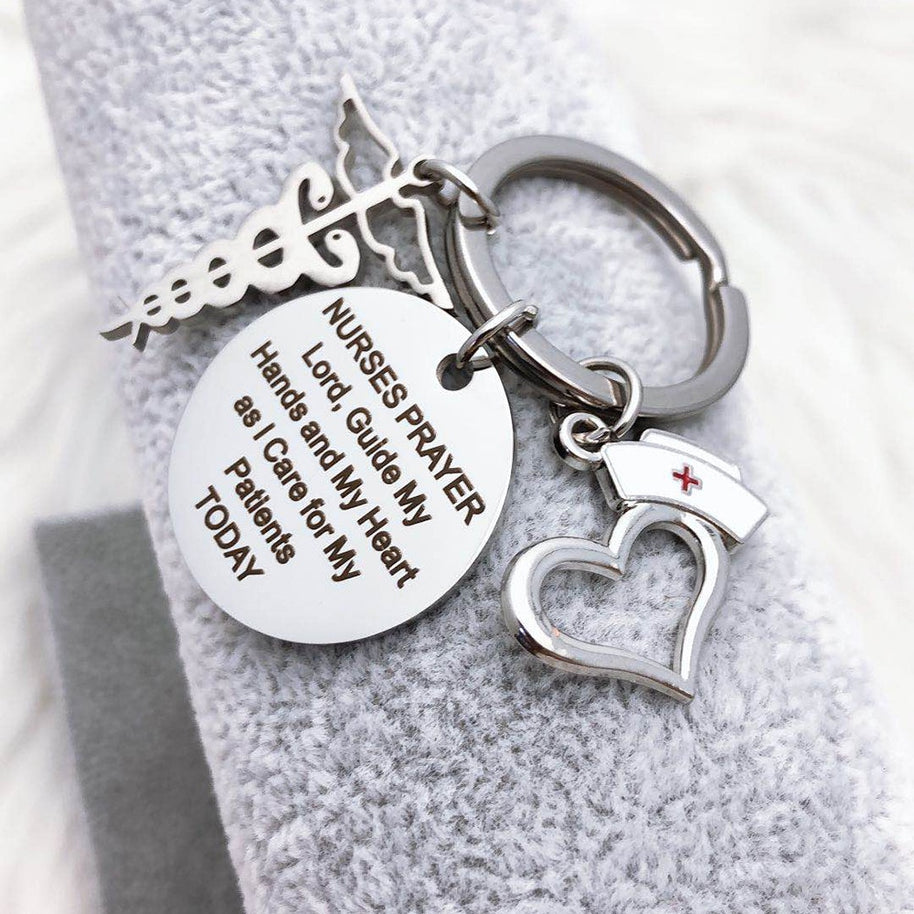 Nurse Keychain | Stainle Steel Round | Doctor Gift
