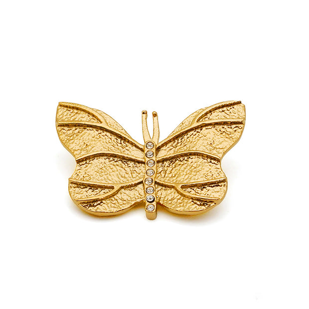 Stainless Steel Butterfly Brooch | Elegant Pin for Women