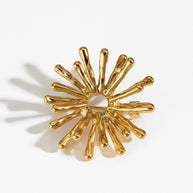 Statement Flower Brooch | Stainless Steel Bold Corsage
