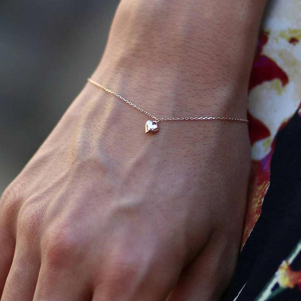 Tiny Heart Chain Bracelt