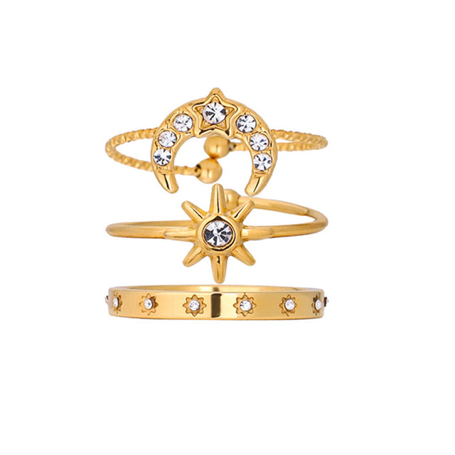 Moon And Star Rings