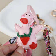 Lucky Duck Keychain | Fashion Leather Tassel Bag Charm Gift