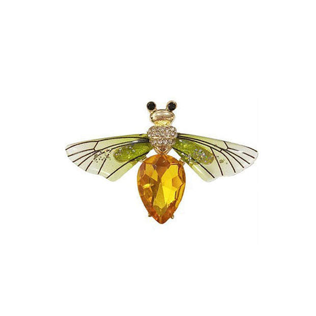 Crystal Bee Brooch | Vintage Insect Pin | Women's Jacket