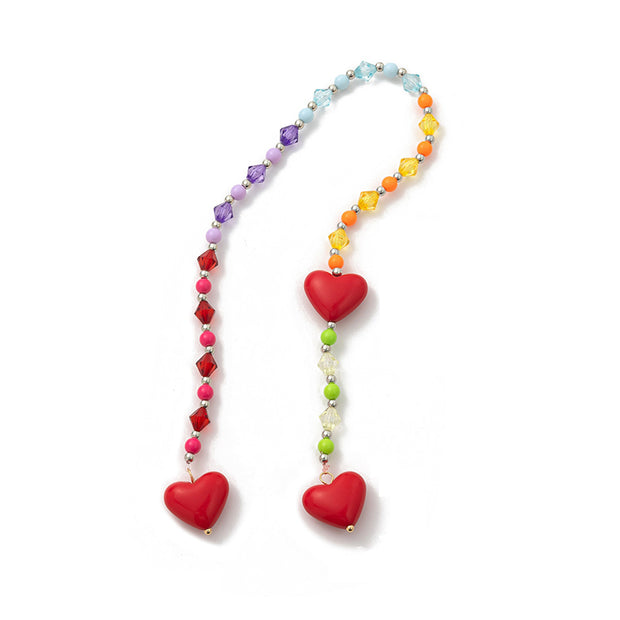 Acrylic Heart Bag Chain Macaron Color Ins Fashion DIY Charm