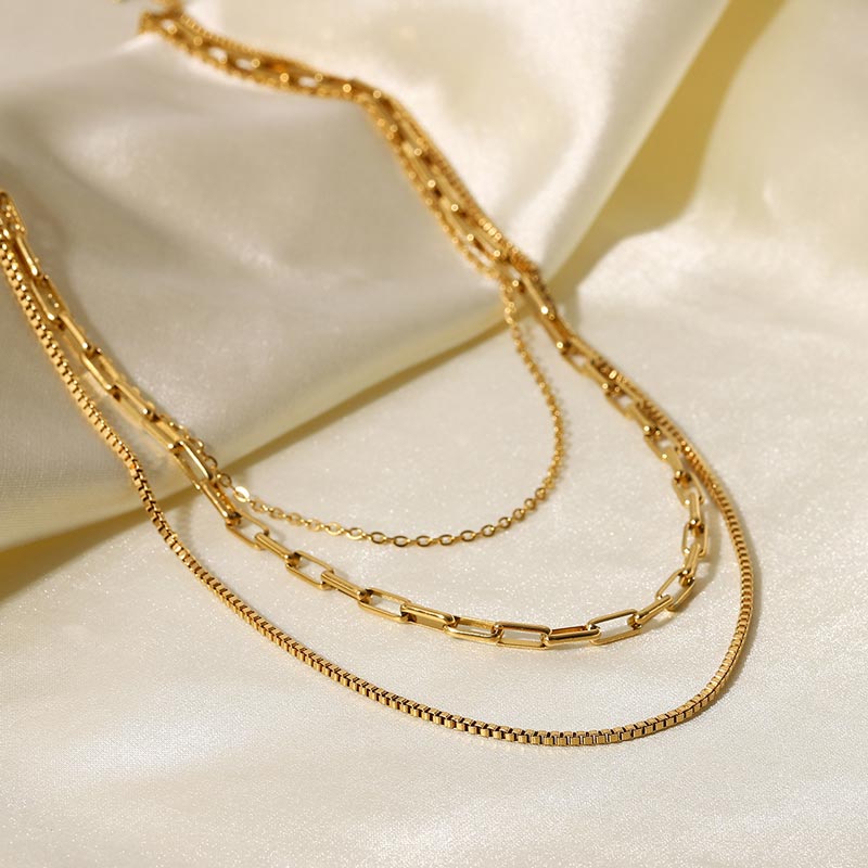 Triple Layer Chain Necklace