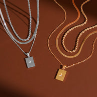 Eight-Point Star Necklace | Layered Chain | Stainless Steel