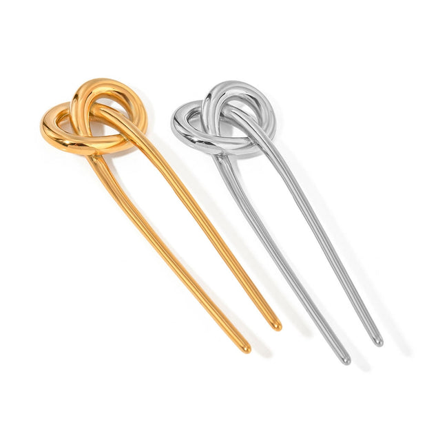 18K Gold Hair Stick Stainless Steel Fork JXH2406015