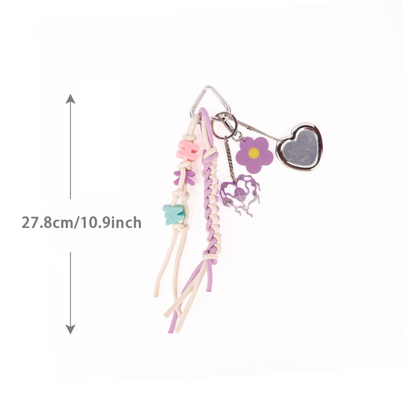 Popular Phone Strap | Dopamine Woven Flower Keychain