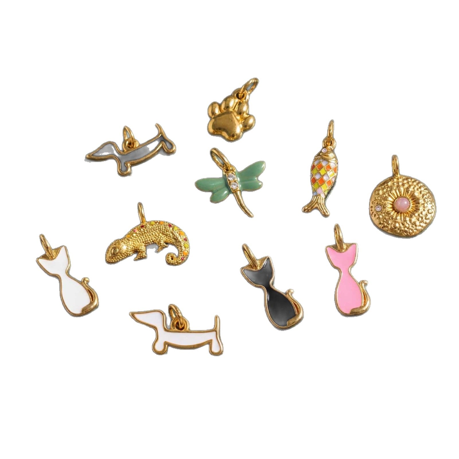 Lovely Enamel Animal Clog Ornament 18K Gold JX26041258GK