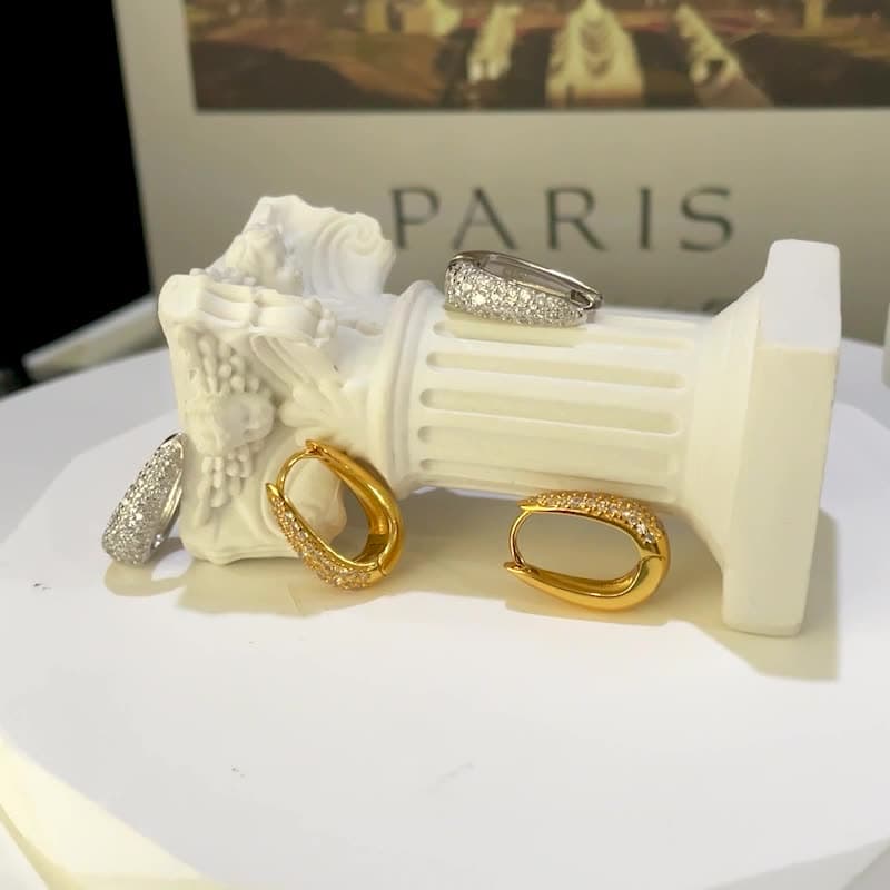 Pave U Hoop Earring JAN6187