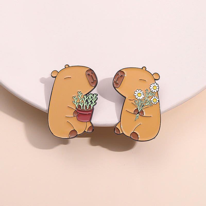 Cute Capybara Animal Brooch JJQQHXZ2354