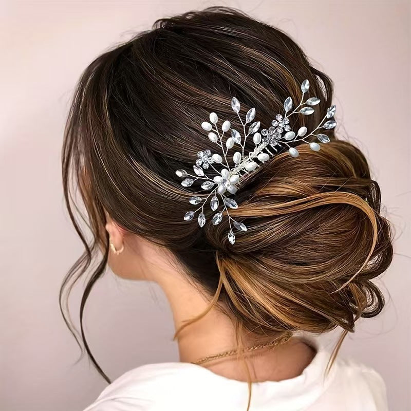 Pearl Flower Bridal Hair Comb |  Wedding Hair Accessory