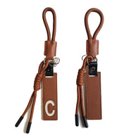 Whale Keychain | Leather Letter Charm | Cute Bag Pendant