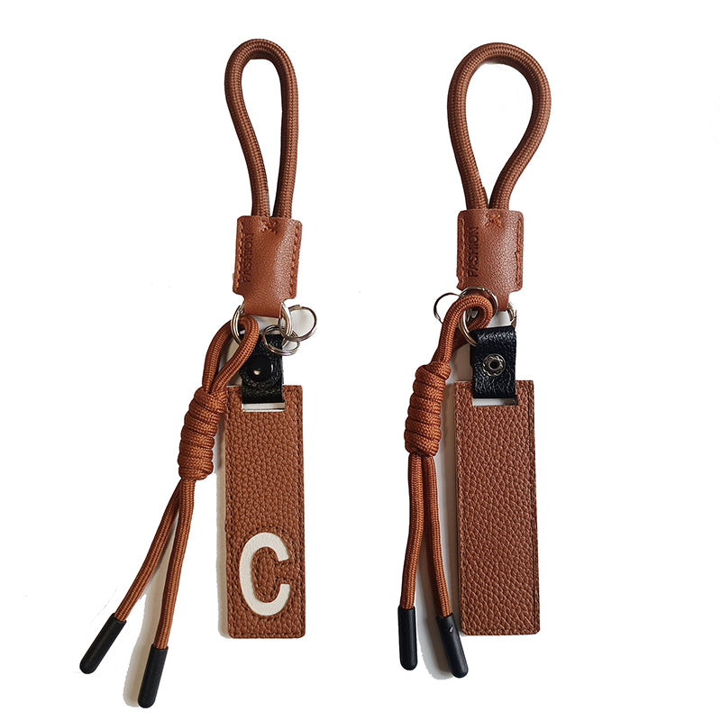 Whale Keychain | Leather Letter Charm | Cute Bag Pendant