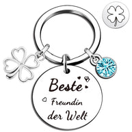 Cherry Bloom Keychain | Steel Round Engrave | Birthday