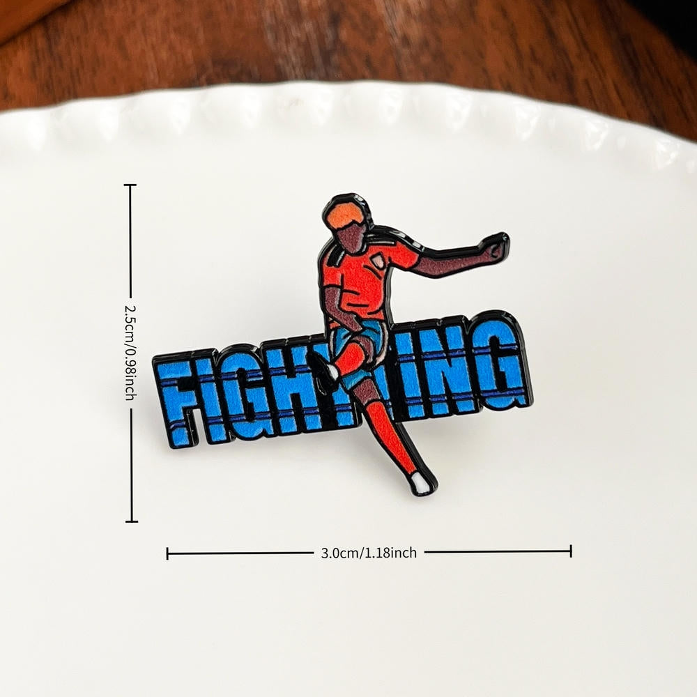 Football Player Pin | Sports Enamel Badge | Backpack cor