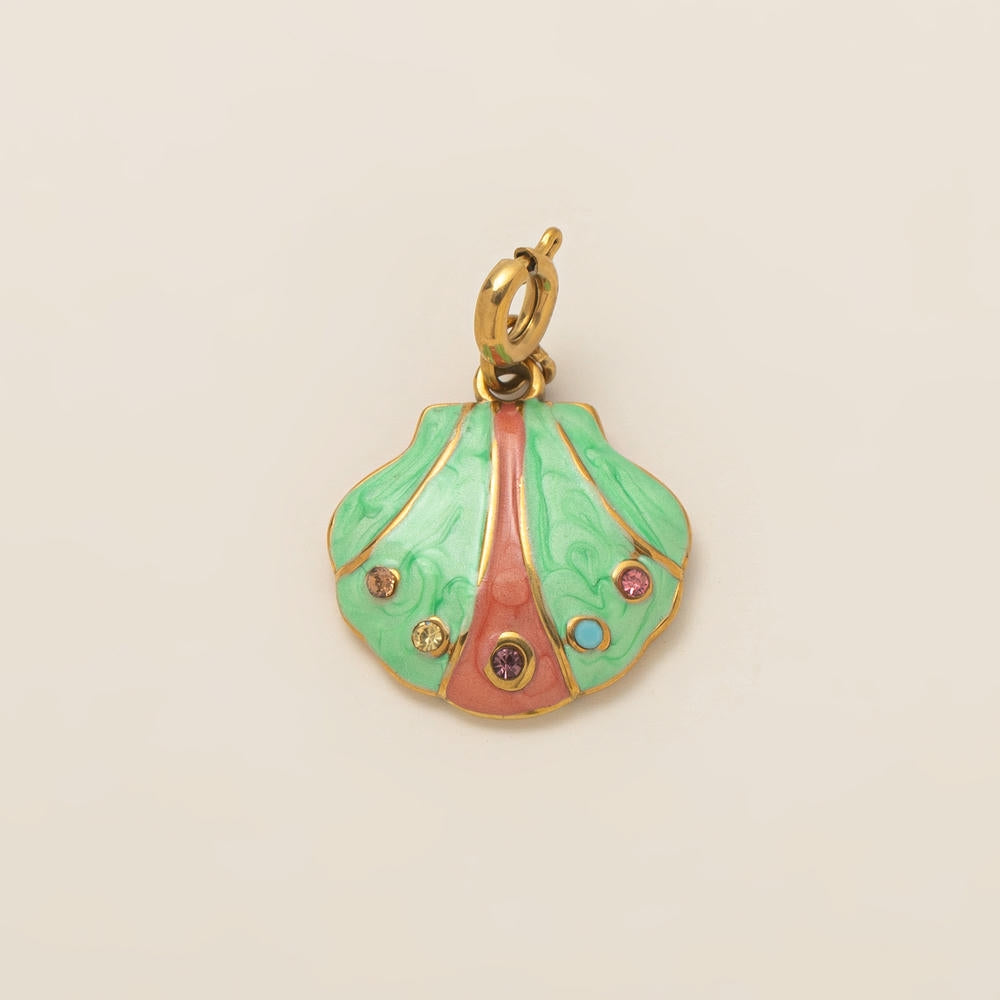 Waterproof Steel Colorful Heart Cartoon Pendant Bag Charm