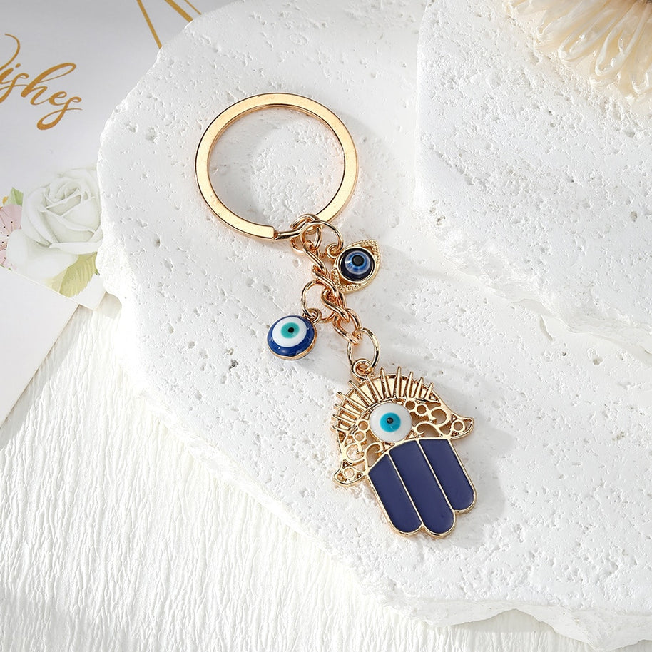 Evil Eye Keychain | Turkish Blue Charm | Drop Pendant