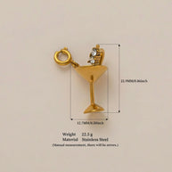 Stainless Steel Trendy Design Valentine Zircon Pendant