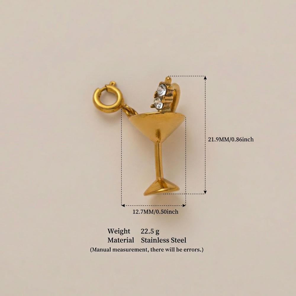 Stainless Steel Trendy Design Valentine Zircon Pendant
