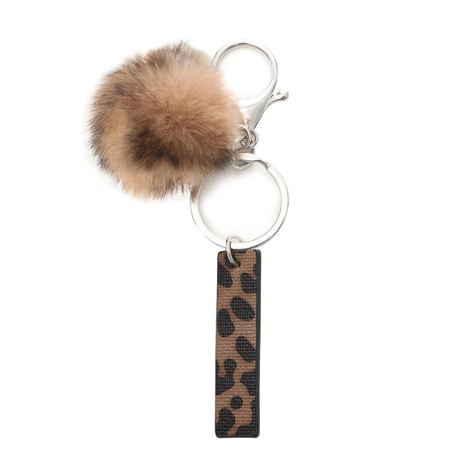 Leopard Letter Keychain | Leather Alphabet Charm | Western
