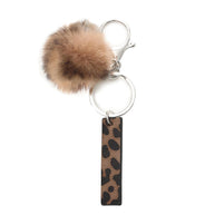 Leopard Letter Keychain | Leather Alphabet Charm | Western