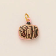 Colorful Pumpkin Bird Enamel Pendant 18K Gold Plated Women