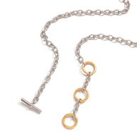 Long  OT Lock Cuban Necklace | Designer Layered Jewelry