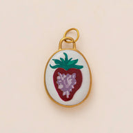 Oval Enamel Flower House Pendant DIY Charm Jewelry JX253203GK