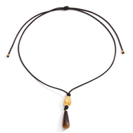 Popular Black Rope Necklace | 18K Gold Plated Sweater Chain
