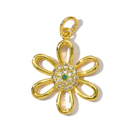 Bow Flower Pendant | French Vintage Zircon Necklace Charm