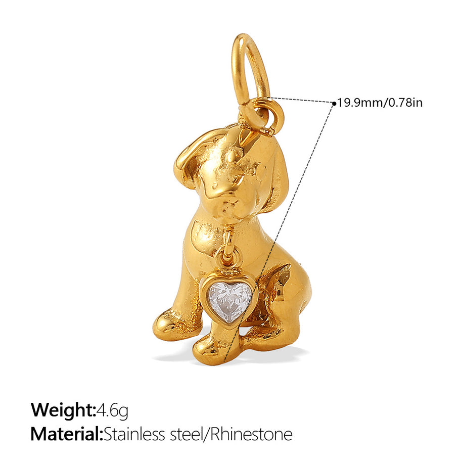 Cute Animal Charm Set Steel 18K Gold Plated DIY Versatile